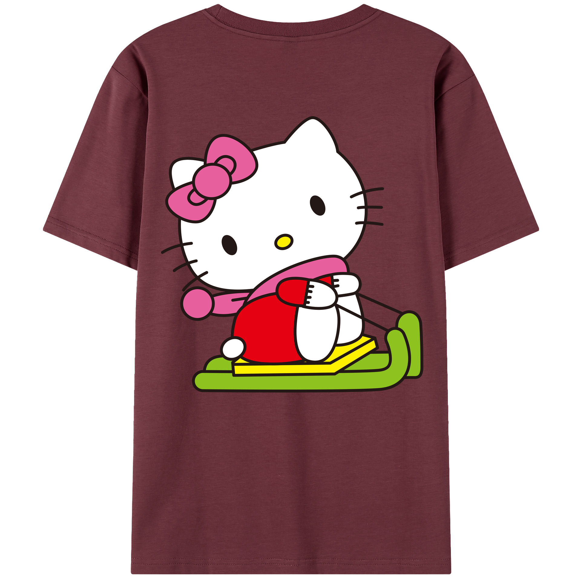（画像用） Hello Kitty ハローキティ 綿100％半袖Tシャツ（背面プリント）